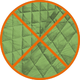 NO QUILTING RESTRICTIONS